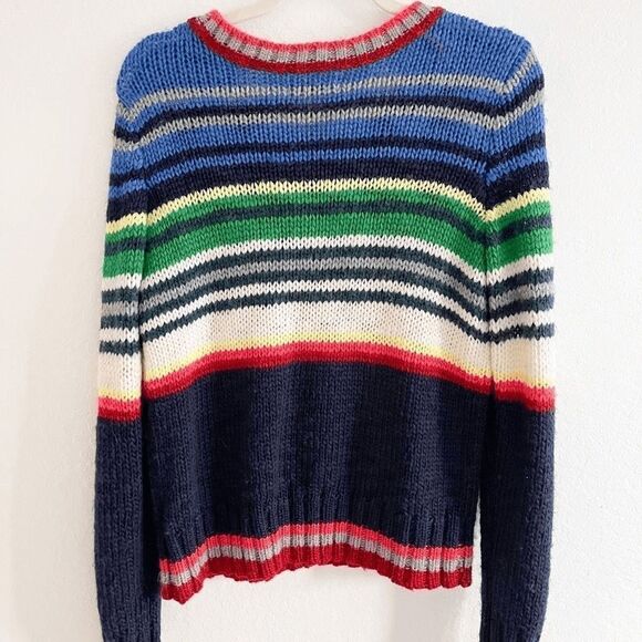 AEO Multi Color Striped Knit Sweater Size Large American Eagle - Picture 9 of 9